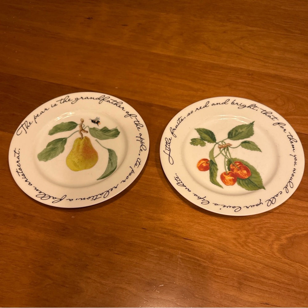 2 Williams Sonoma Orchard Salad Plates
